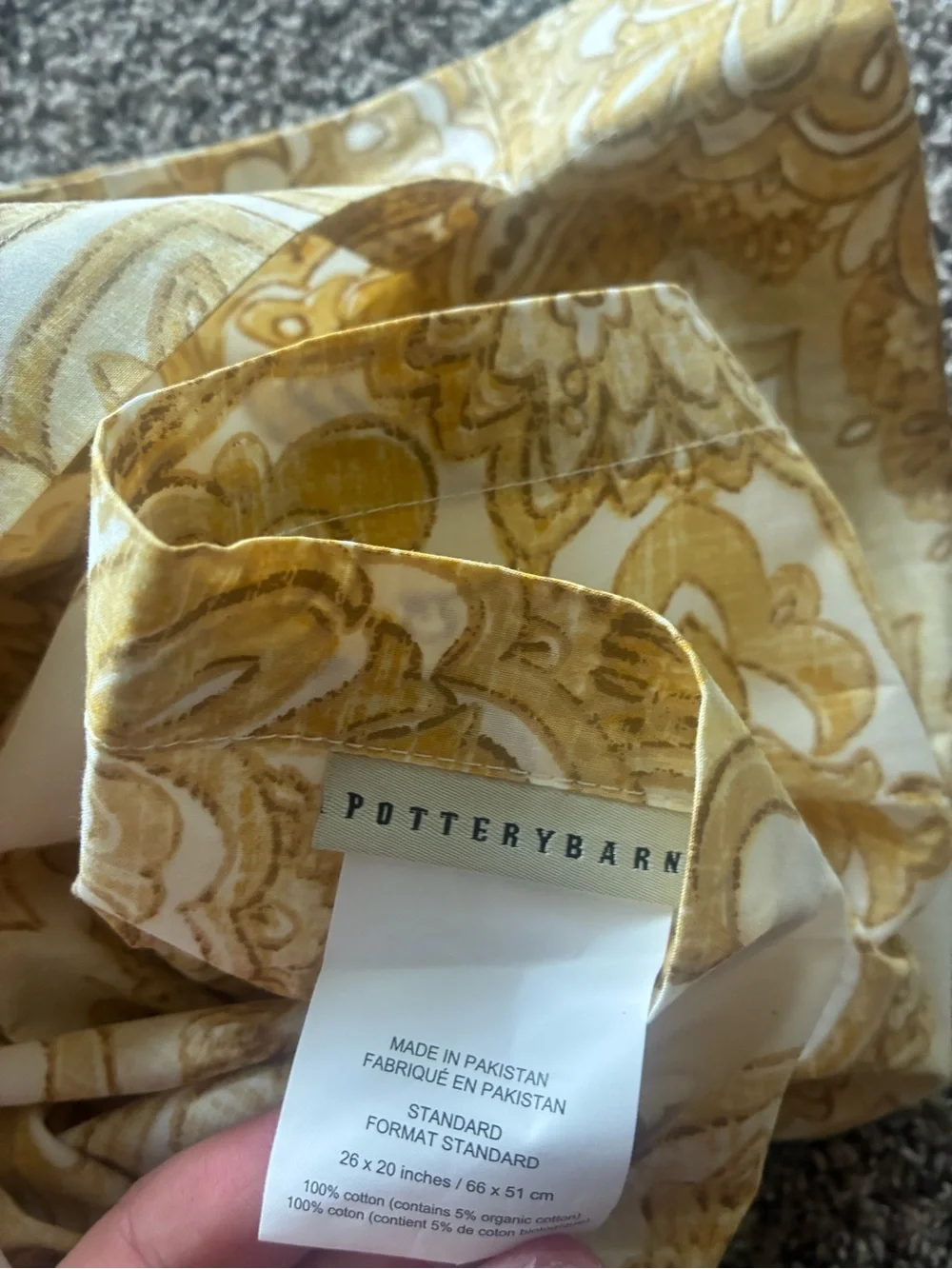 Pottery Barn Britt Yellow Gold Medallion King Duvet + Pillow Sham Boho EUC